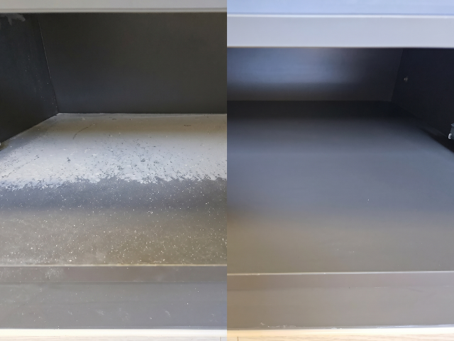 수납장 공사 먼지 제거 비포 애프터